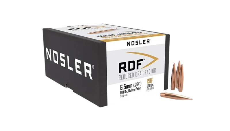 Nosler RDF 6.5Creedmoor 140 gr HPBT match bullets 500 per box
