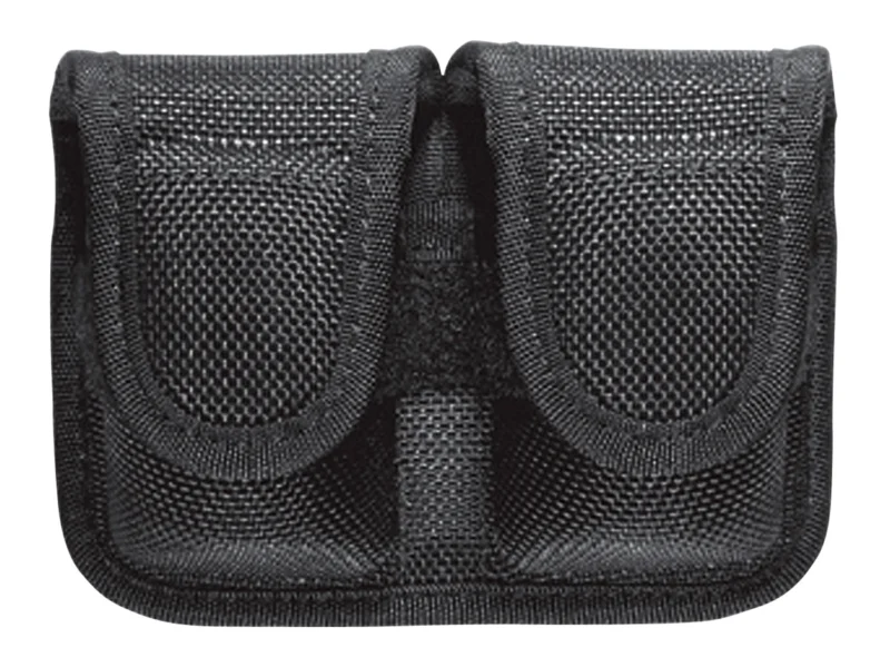 Bianchi 7301 AccuMold speedloader pouch black — holds two .38/.357 speedloaders