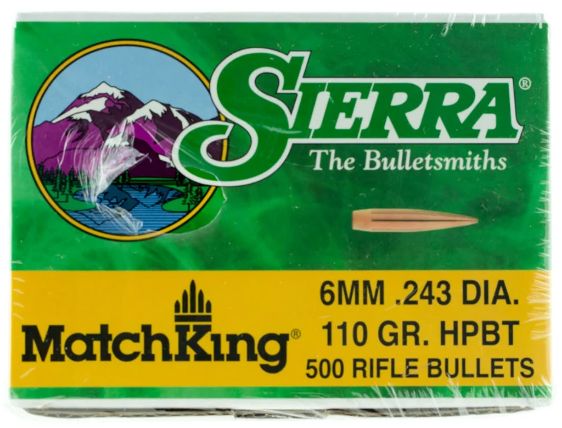 Sierra MatchKing 6mm 110 gr HPBT match bullets box (500)
