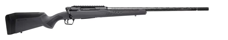 Savage Impulse Mountain Hunter 7mm PRC 22-inch rifle with gray AccuStock and carbon-wrapped barrel