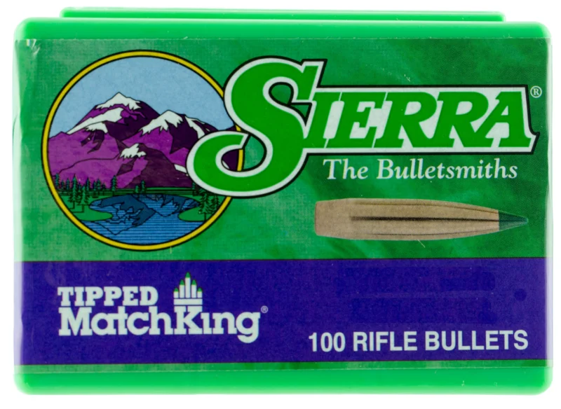 Sierra Tipped MatchKing 6.5mm (.264) 130 gr polymer tip bullets 100 per box