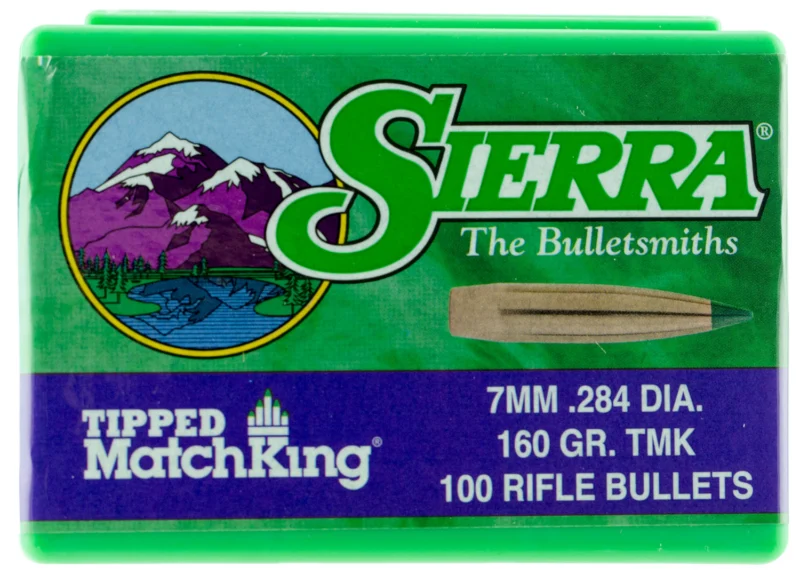 Sierra 7660 Tipped MatchKing 7mm .284 160gr bullets 100 per box