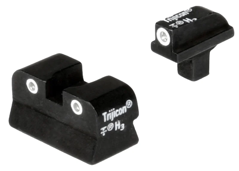 Trijicon Bright & Tough night sights for Colt 1911 .125 tang front and rear, green tritium with white outline