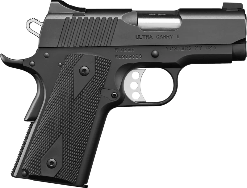 Kimber Ultra Carry II .45 ACP 3in compact pistol matte black with synthetic double-diamond grips