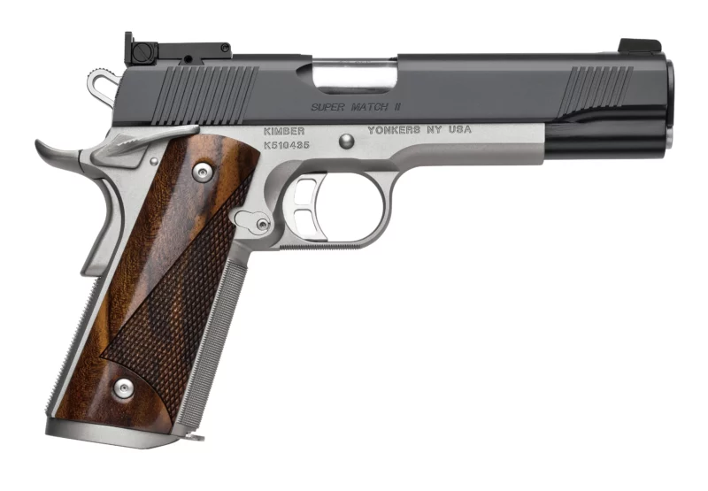 KIMBER Super Match II .45 ACP 5 inch pistol with matte black slide and walnut grips