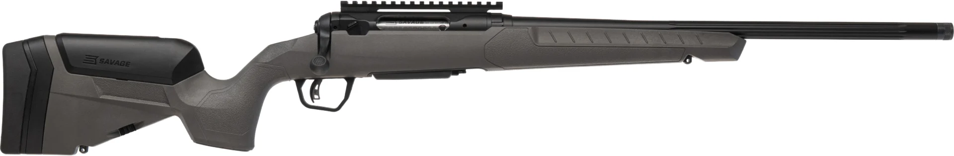 Savage 110 Trailblazer .243 Winchester 20 in. rifle with flat dark gray synthetic stock