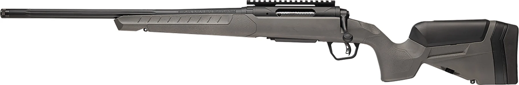 Savage 110 Trailblazer left-hand 6.5mm Creedmoor rifle with 20" fluted barrel and synthetic gray stock
