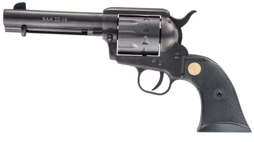 Chiappa 1873 SAA .22 LR 4.75 inch blued revolver with black grips