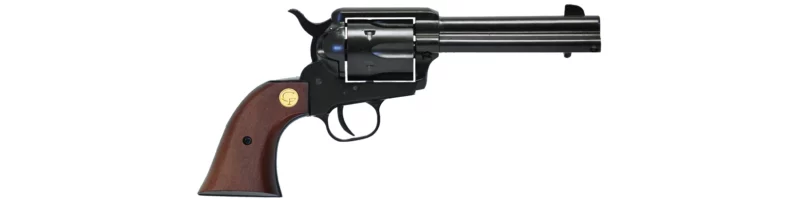 Chiappa 1873 SAA .22 LR revolver 4.75in blued barrel wood grips 6-shot