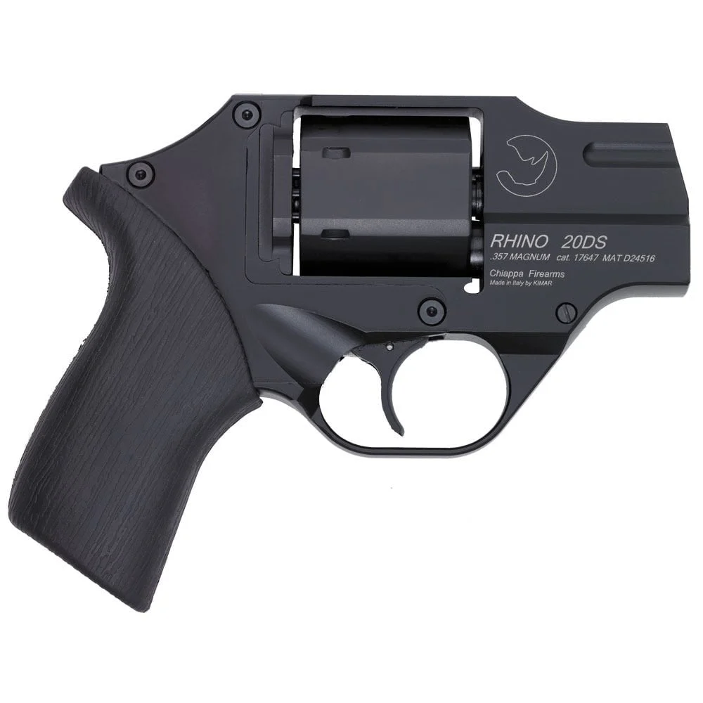 Chiappa Rhino 200D 2-inch .357 Magnum revolver, black finish, 6-shot, black rubber grip