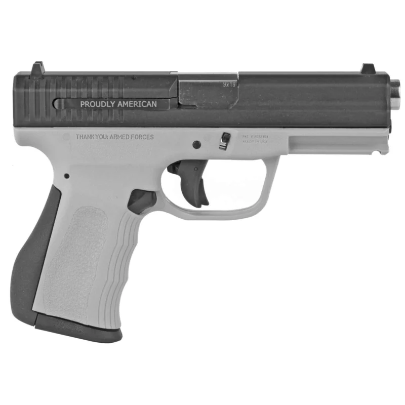 FMK 9C1 G2 9mm pistol titanium gray polymer frame with black slide