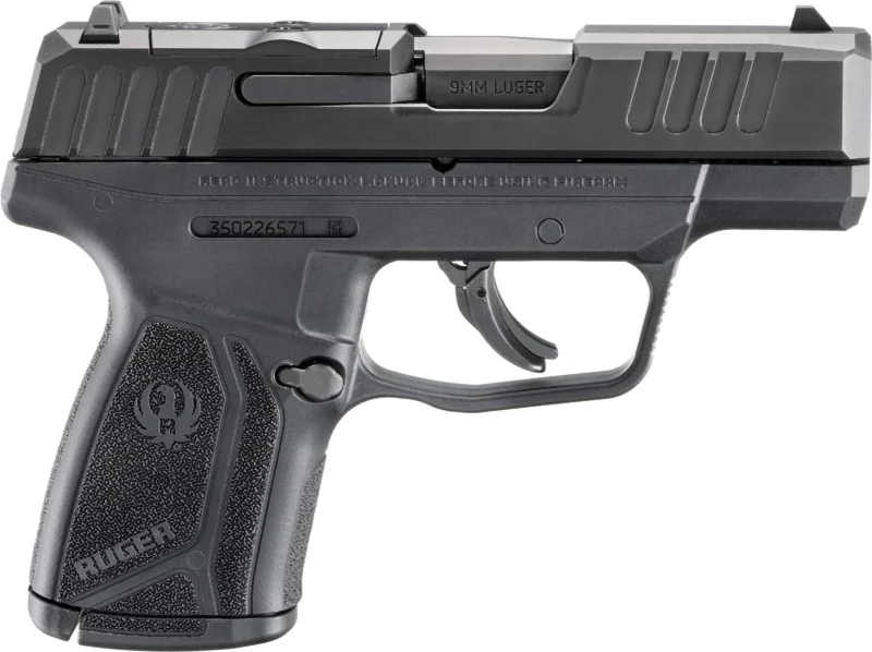 Ruger MAX-9 9mm pistol with 3.2-inch barrel, black optic-ready slide