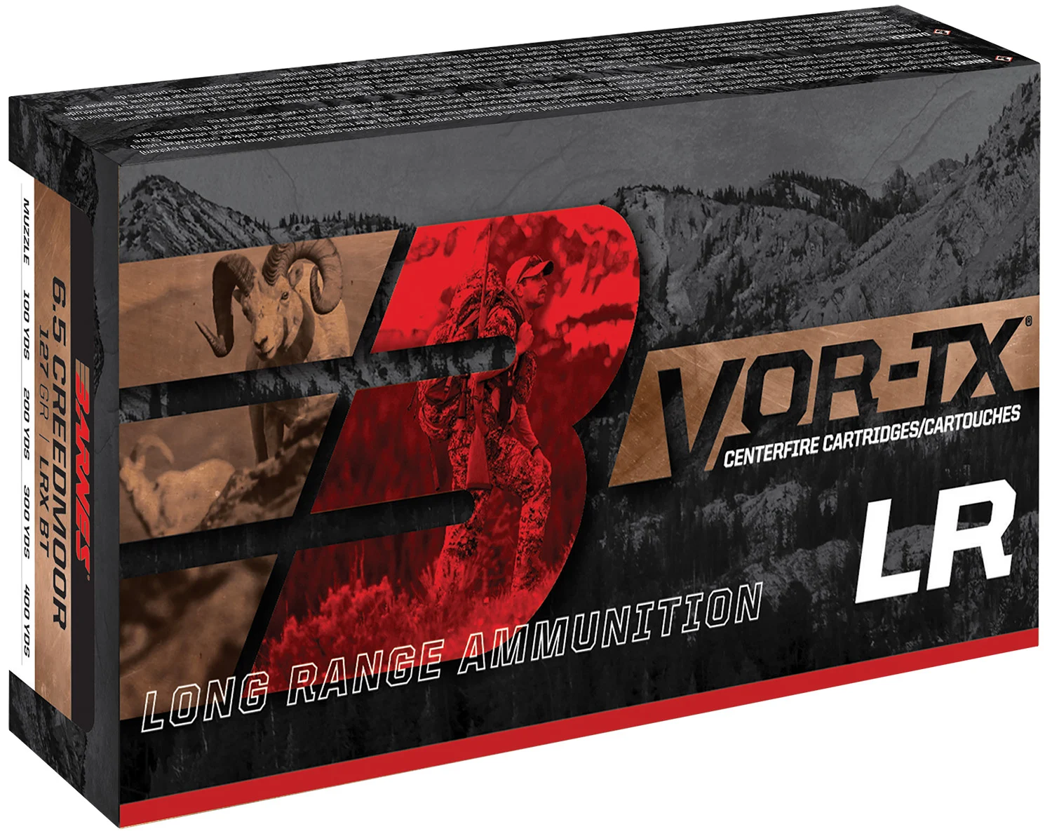 Barnes VOR-TX Long Range .338 Remington Ultra Magnum 250 gr LRX Boat Tail 20/box
