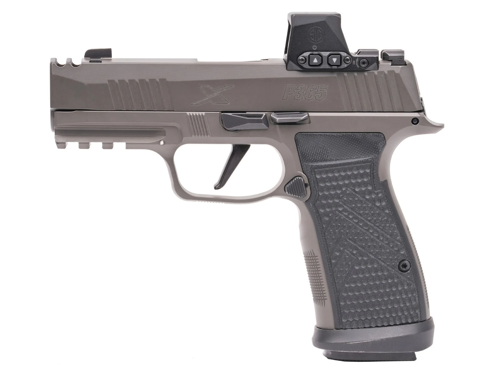 Sig Sauer P365 AXG Legion 9mm 3.1 in gray with Romeo-X and three 17-round magazines