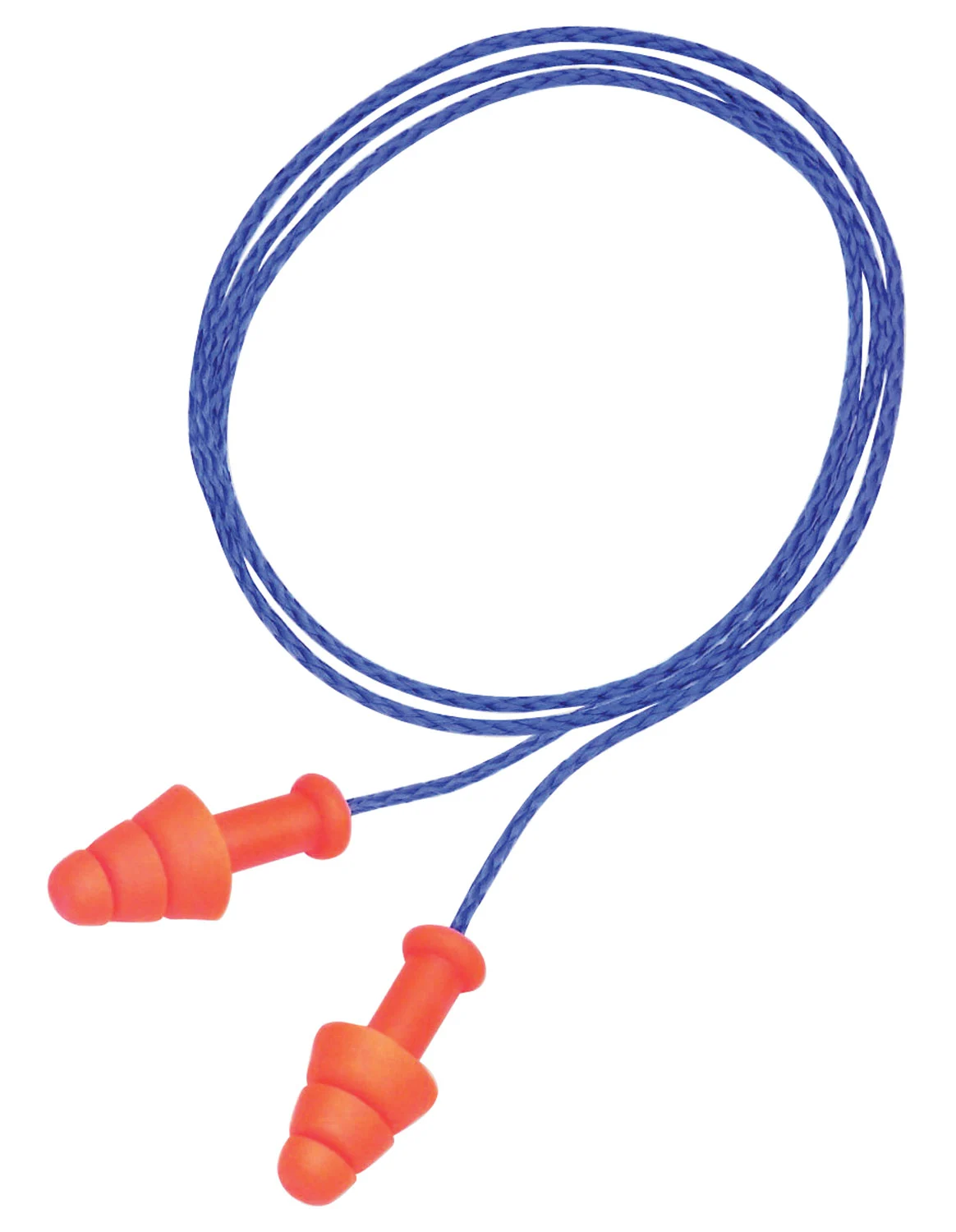 Howard Leight SmartFit corded orange foam earplugs 2-pair with blue cord, NRR 25 dB