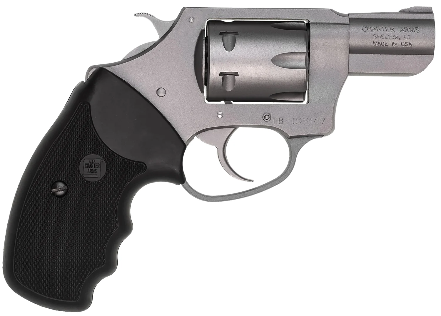 Charter Arms Pathfinder revolver 2-inch stainless barrel with black finger-groove rubber grip