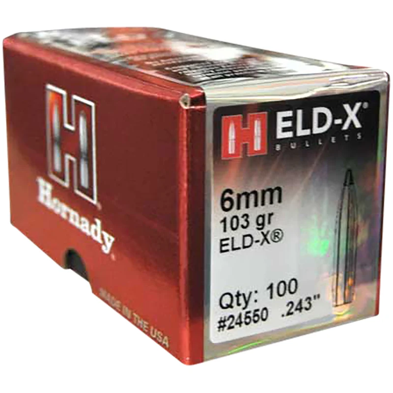 Hornady ELD-X 6mm (.243) 103 gr bullets 100 per box