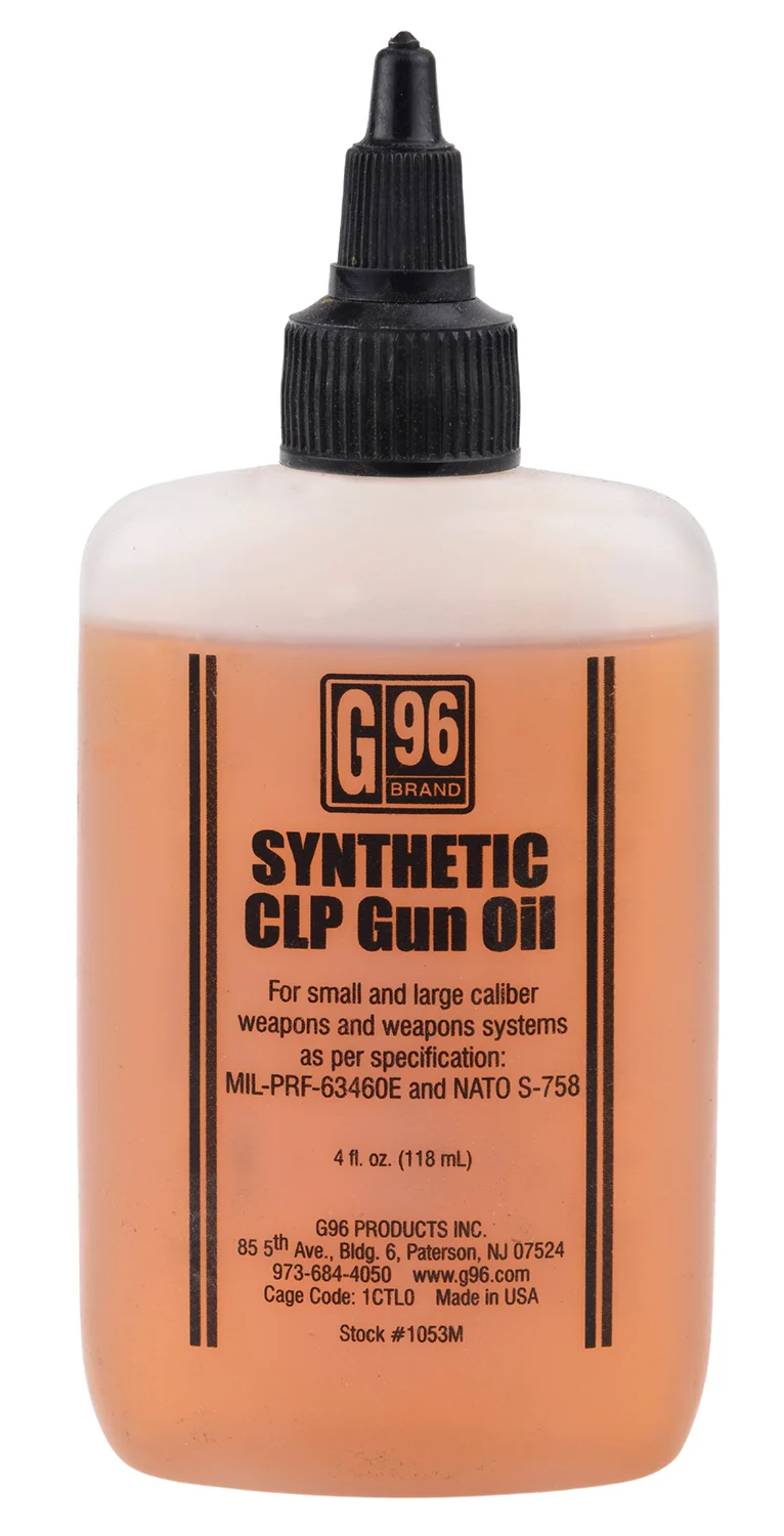G96 Synthetic CLP Gun Oil 4 fl. oz. bottle U.S. Army approved MIL-PRF-63460E