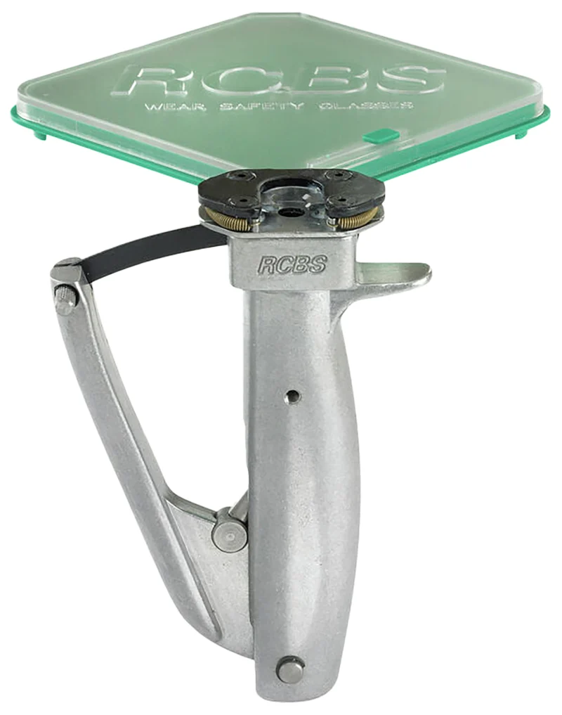 RCBS Universal Hand Priming Tool silver and green, accepts .32 ACP to .45-70 Government