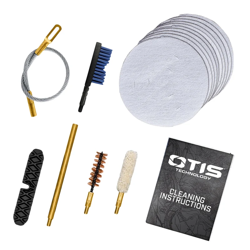 Otis Patriot .40 Cal/10mm 15-piece pistol cleaning kit in yellow plastic case
