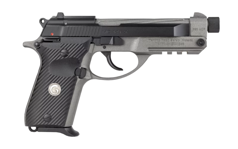 EAA Girsan MC14T X .380 ACP tip-up pistol two-tone threaded spiral-fluted barrel G10 grips