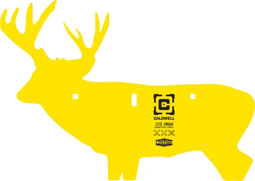 Caldwell AR500 3/8 inch steel deer silhouette target yellow 29.25 x 14.5 inches