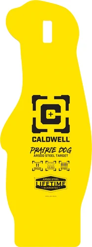 Caldwell AR500 Prairie Dog yellow hanging steel target 3/8 inch