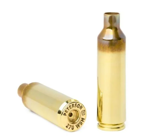 Peterson Cartridge unprimed .270 WSM rifle brass 50 count box