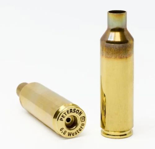 Peterson Cartridge 6.8 Western unprimed brass 50-count box