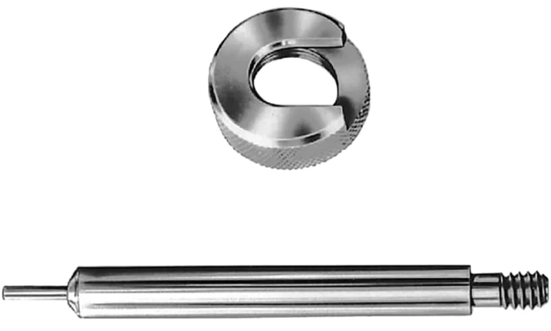 Lee Precision case length gauge and shell holder for .270 Winchester, steel reloading tool