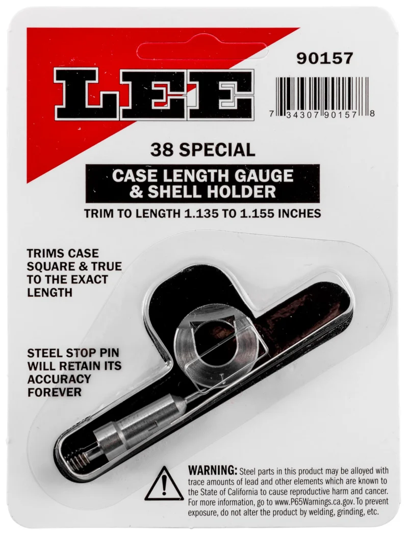 Lee Case Length Gauge and Shell Holder for .38 Special, steel construction