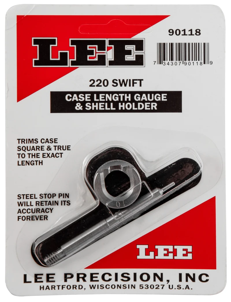Lee Precision 90118 case length gauge for .220 Swift with shell holder, steel