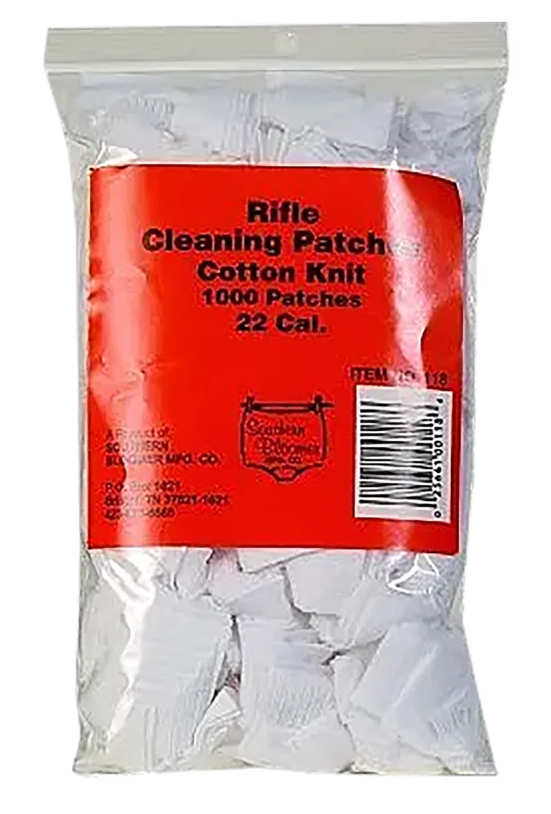 Southern Bloomer .22 caliber cotton cleaning patches 1000-count bulk bag