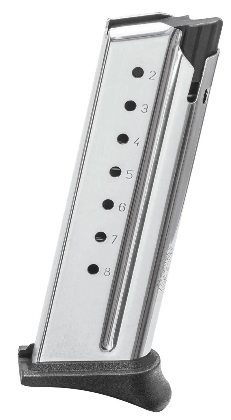 Springfield Armory XD-E 8rd 9mm stainless steel magazine with pinky extension floor plate