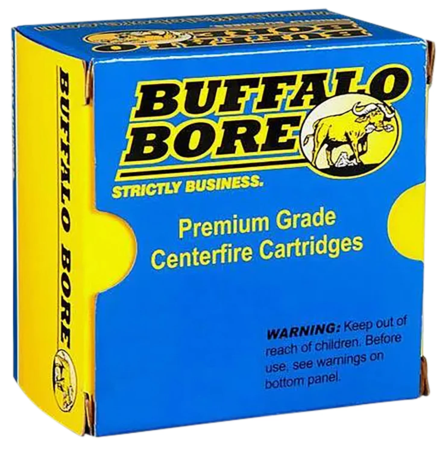 Buffalo Bore .480 Ruger 370 gr lead flat nose ammunition box, 20 rounds