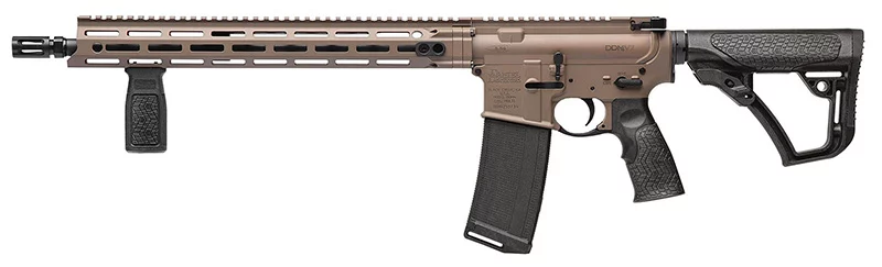 Daniel Defense DDM4 V7 FDE 5.56 NATO 16-inch barrel left-side view
