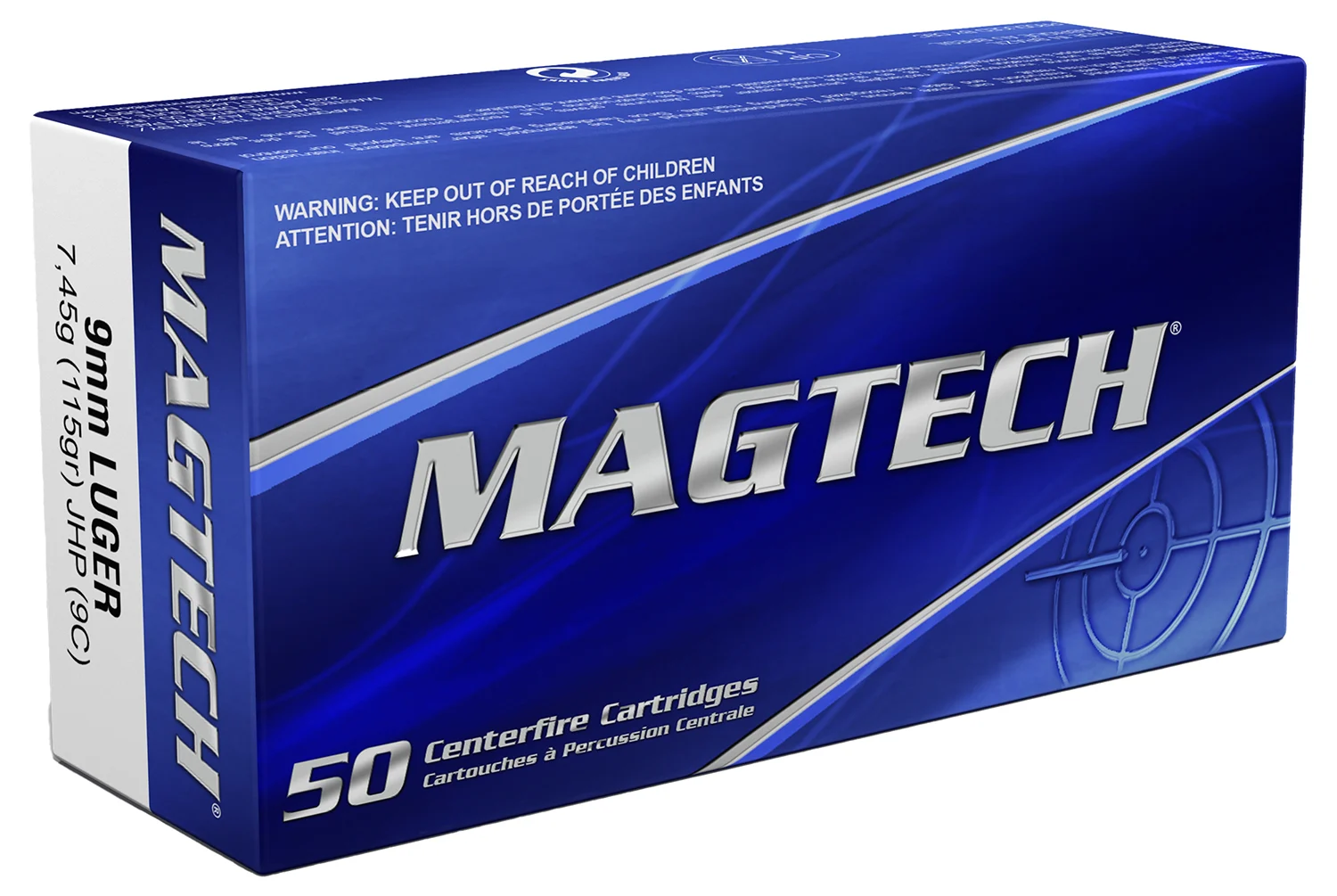 Magtech Ammunition 9mm Luger 115gr JHP – 50rd