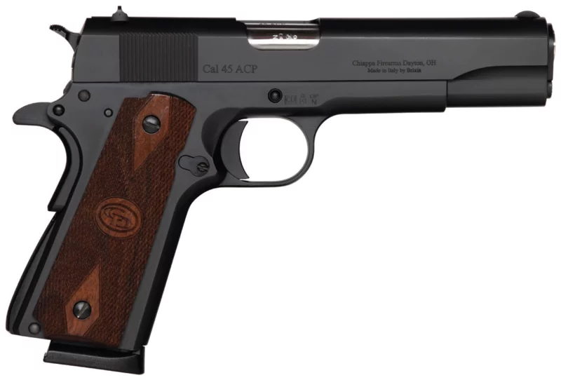 Charles Daly 1911 Field Grade 9mm 5-inch black pistol with walnut grips