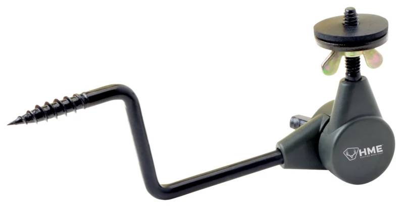 HME Economy Trail Camera Holder tree mount in black, 360° rotation, 1/4-20 thread