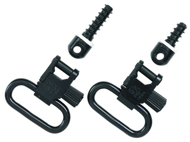 Uncle Mike's 13113 Quick Detach 115 RGS 1.25in blued sling swivel with wood screw