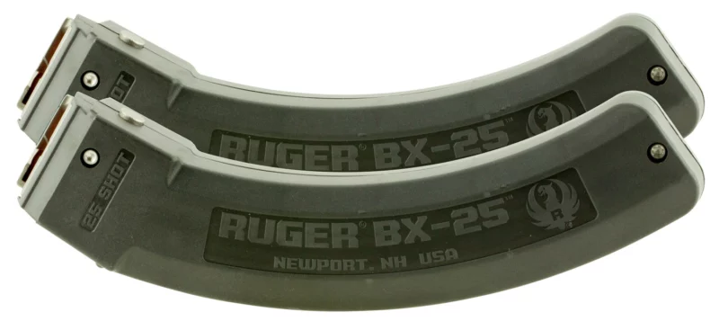 Ruger BX-25 25rd .22 LR magazine 2-pack black, fits 10/22