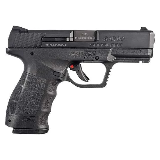 SAR Arms SAR9 Compact 9mm Pistol, Black, 2 Mags
