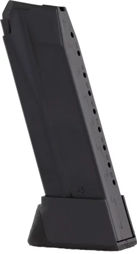 H&K HK45C USP45 Compact 10-round black steel magazine with extended floorplate