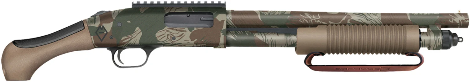 Mossberg 590 Bliksem AfterShock 12 Gauge 14.375 in Rhodesian Brushstroke Camo shotgun