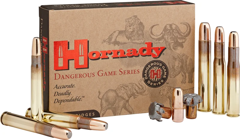 Hornady Dangerous Game 404 Jeffery 400 gr DGX Bonded ammunition box, 20 rounds