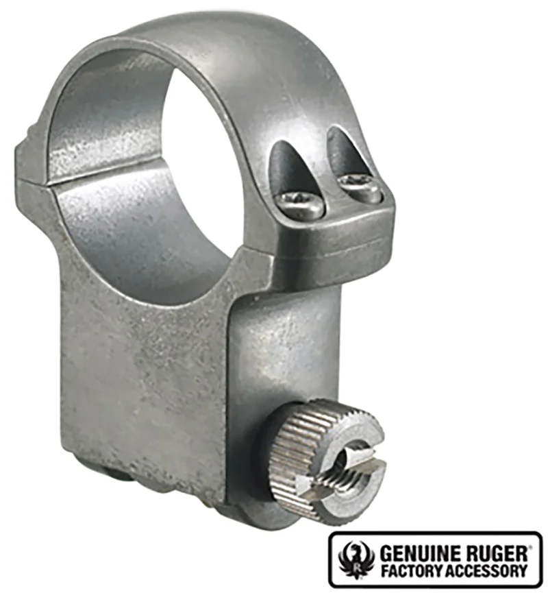 Ruger 6KTG 1-inch extra-high scope ring in target grey stainless finish