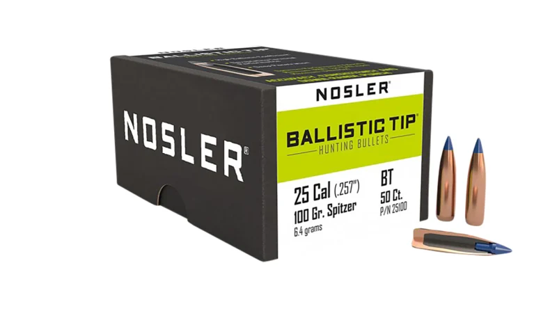 Nosler Ballistic Tip .25 Cal 100 gr Boat-Tail (50 ct)