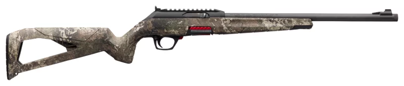 Winchester Wildcat SR .22 LR rifle with TrueTimber Strata camo stock and 16.5in threaded barrel