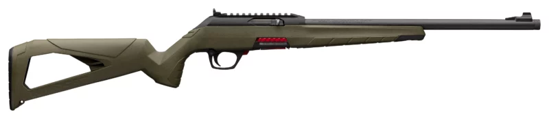 Winchester Wildcat SR .22 LR rifle in OD Green with Picatinny rail and threaded muzzle