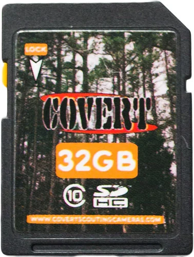 Covert SD Memory Card Class 10 for scouting cameras stores photos and video